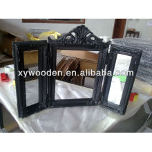 WOODEN TABLE MIRROR